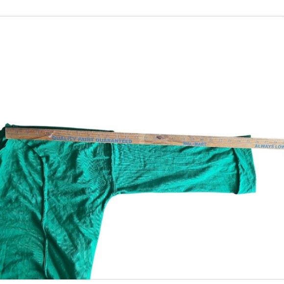 Green Layered High‑Low Raw‑Hem Tee Pullover Oversized Top Lagenlook Artsy Sz 1x - Picture 10 of 16